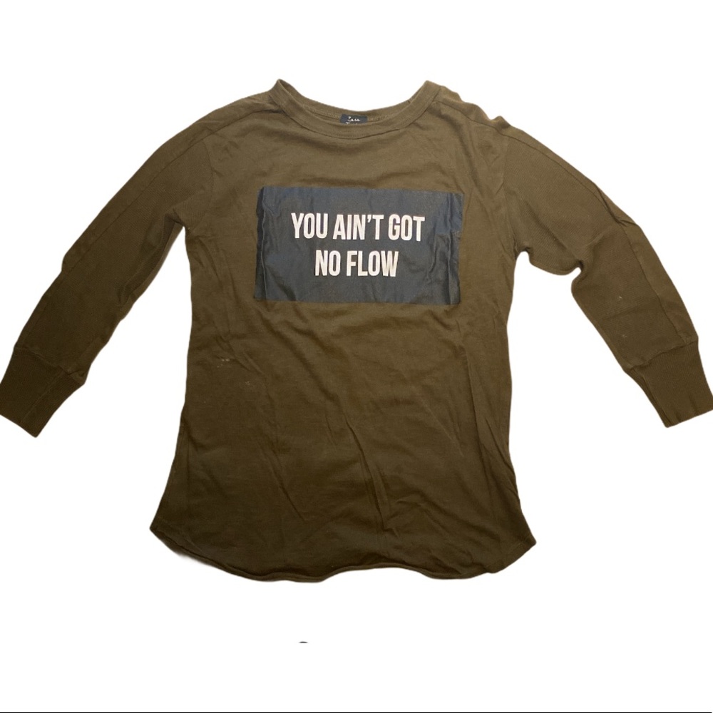 Zara long sleeve cotton t shirt
